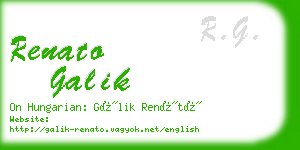 renato galik business card